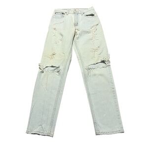 Vintage Levi's 550 Super Distressed Light Wash Relaxed Fit 90 2000 Size 4/6